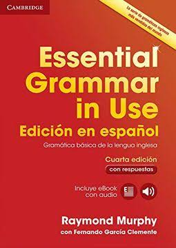 Raymond Murphy 的 Essential Grammar in Use 教材封面，西班牙语第四版